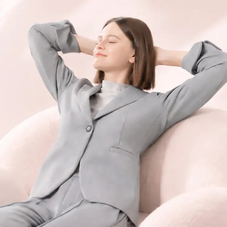 Light as air. A marshmallow-like feel that melts away tension the moment you put it on