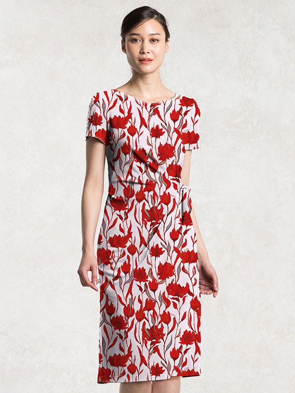 4-Way Stretch: 4-Way Jersey Red Glorious Daily Dress