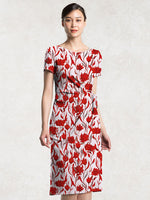 4-Way Stretch: 4-Way Jersey Red Glorious Daily Dress