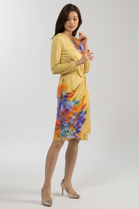 Japanese Pattern: Silk Jupiter Asymmetry Dress