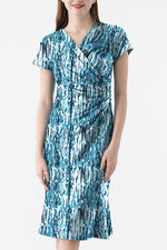 4-Way Stretch: 4-Way Jersey Sunglint Gather Dress