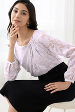 Space Material: Pink X Black Décolleté Tuck Dress