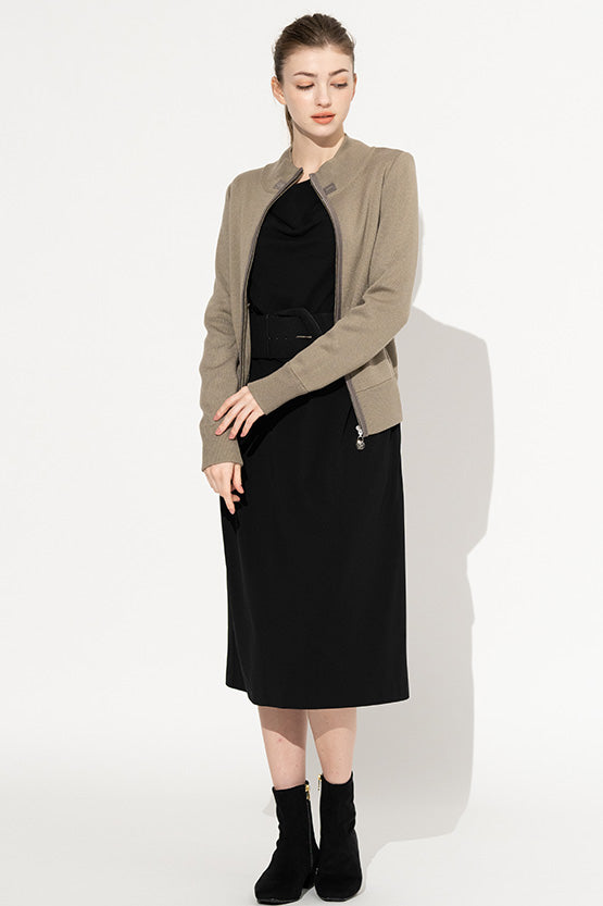 Washable Knit: Zip-Up Knit Blouson