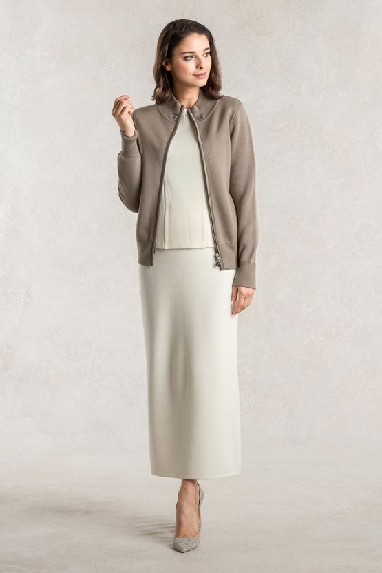 Washable Knit: Zip-Up Knit Blouson