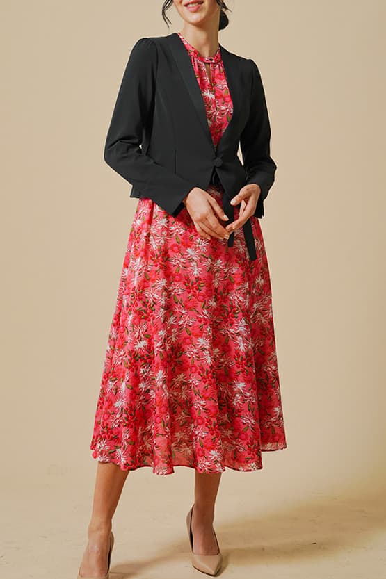 Smart Stretch Button Bolero Jacket