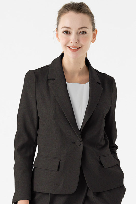 Smart Stretch Tailored Jacket in a rich navy blue, showcasing its sleek, modern silhouette.