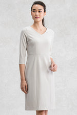All-Season Material: Smart Stretch V-Neck I-Line Dress