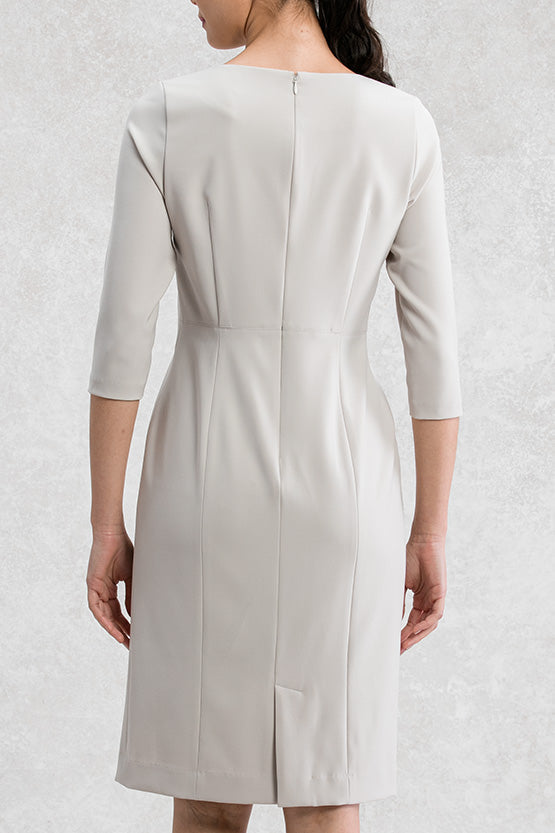 All-Season Material: Smart Stretch V-Neck I-Line Dress