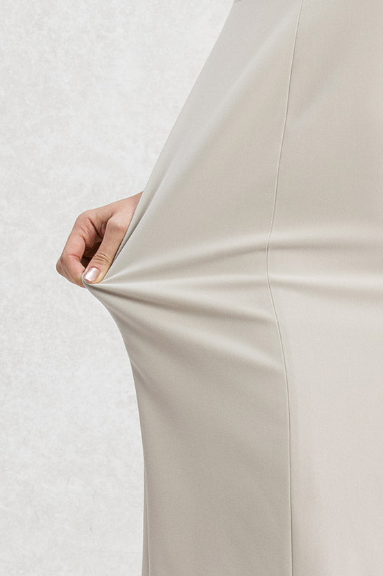 All-Season Material: Smart Stretch V-Neck I-Line Dress