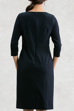 All-Season Material: Smart Stretch V-Neck I-Line Dress