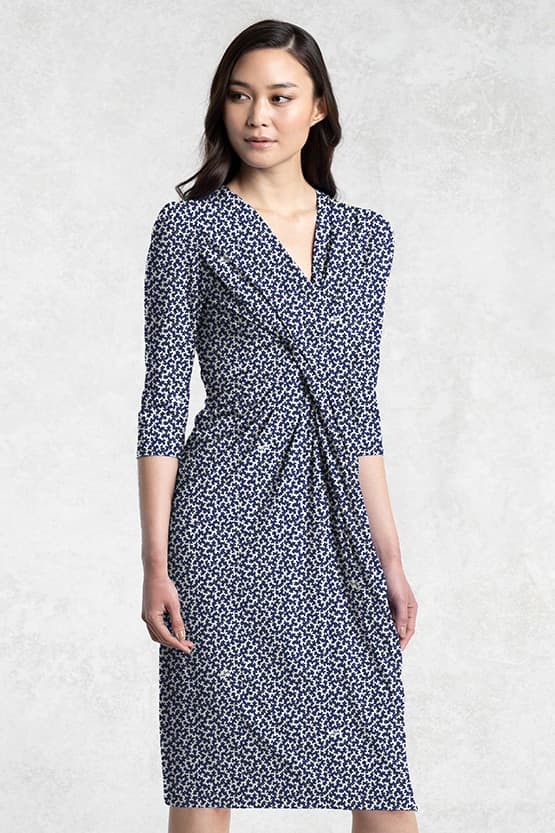 Navy Millefleur Venus Dress - Size 13