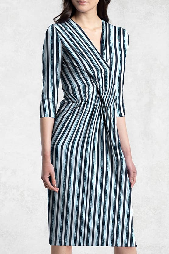 Light Blue Stripe Venus Dress - Size 13