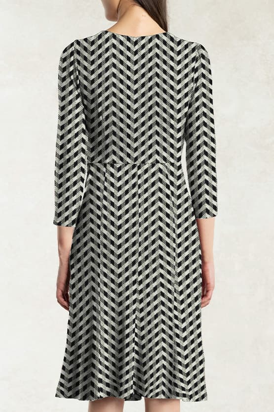 [Stretch jersey] Gathered dress
