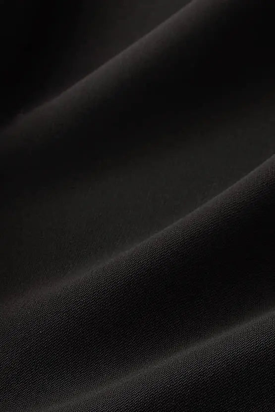 Smart Stretch: Black No-Curl Long Jacket