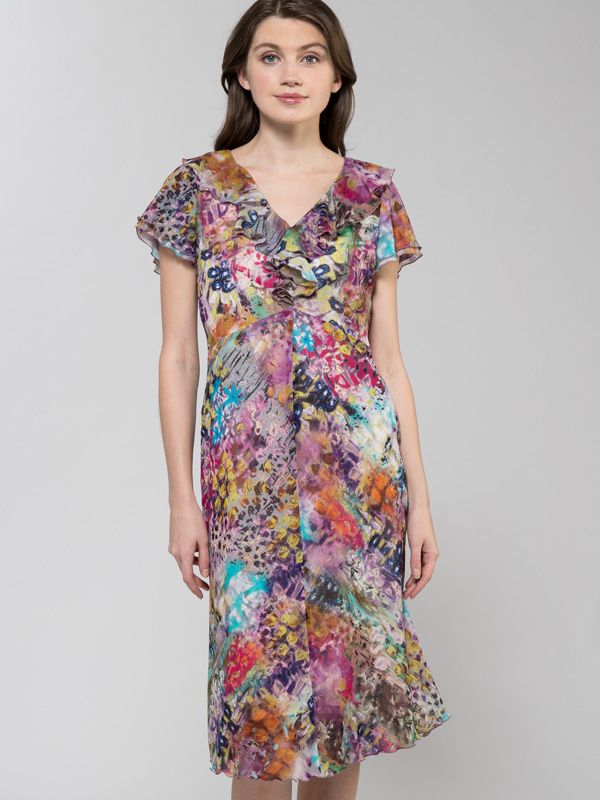 Stretch Chiffon: Monet Stretch Chiffon Dress