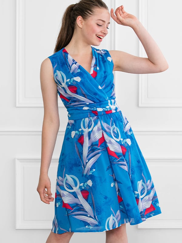 Stretch Chiffon: Aquarium Marilyn Dress