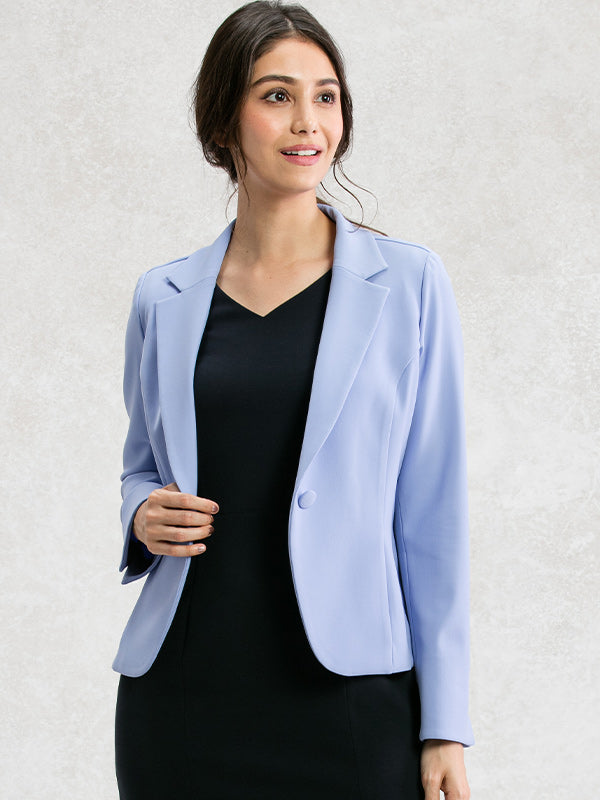 All-Season / No Lining: Saxe Blue Tailored Jacket