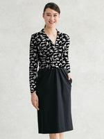 Fleece-Lined × Smart Stretch Black Fine Cats Shell Dress