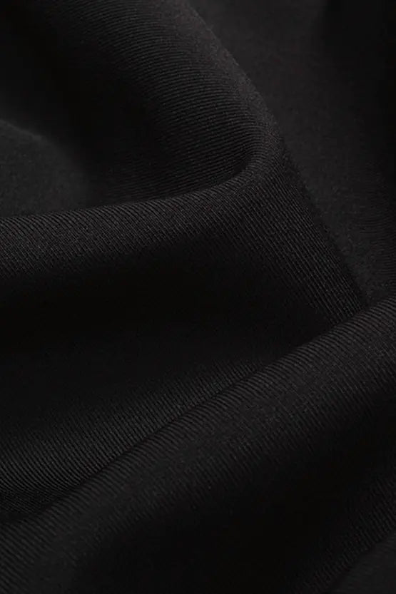 Cut Jacquard x Space Material: White X Black Decollete Tuck Dress